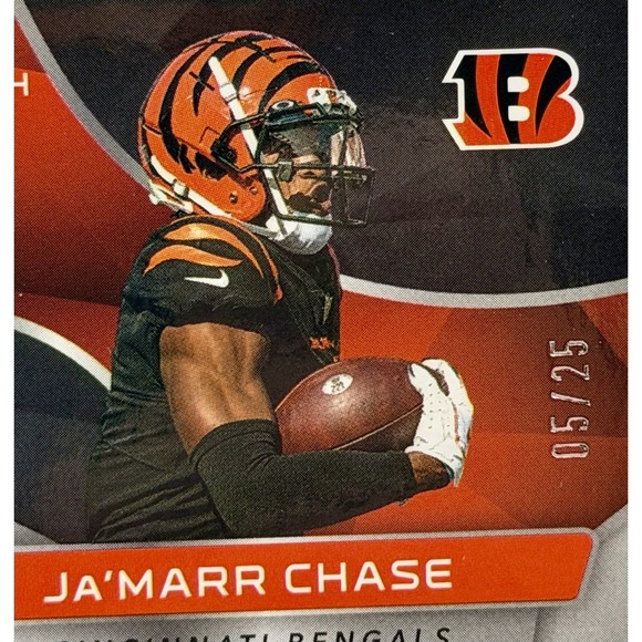 2022 Panini Spectra Ja'Marr Chase‎ Spectracular Mojo Prizm /25 #SPEC-JCH Bengals - Picture 3 of 4